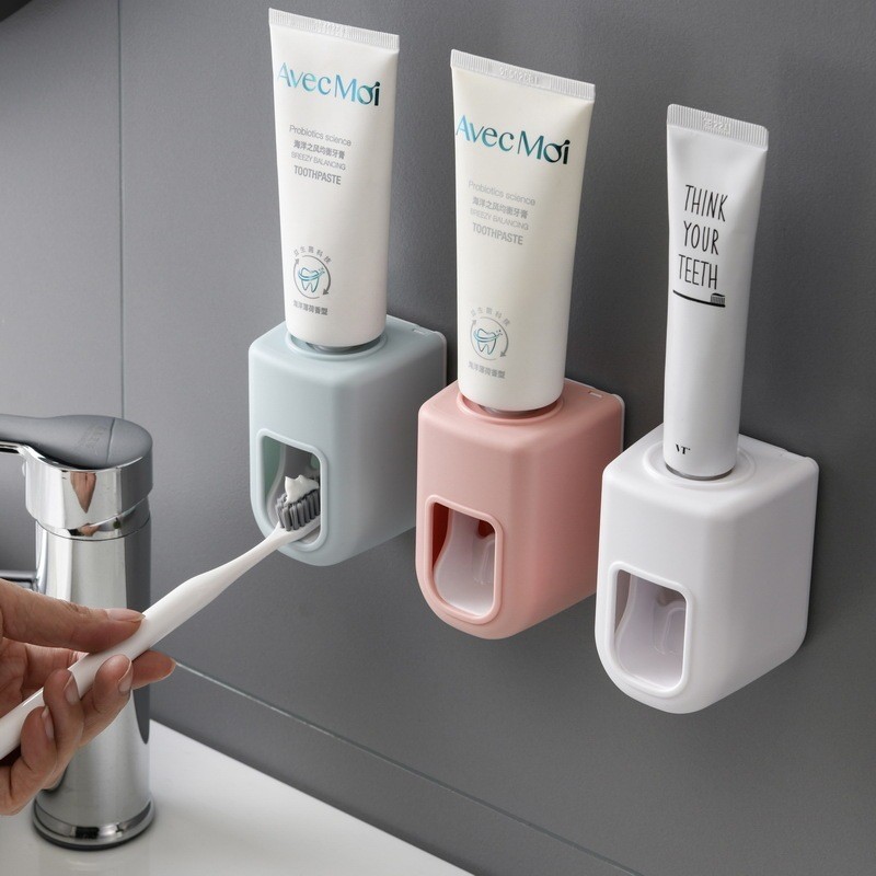 Nordic Automatic Toothpaste Dispenser – Wall-Mounted, No-Drill, Quantitative Extrusion Toothpaste Holder
