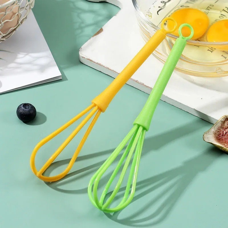 Mini Manual Egg Beater | Plastic Hand Whisk Baking Gadget