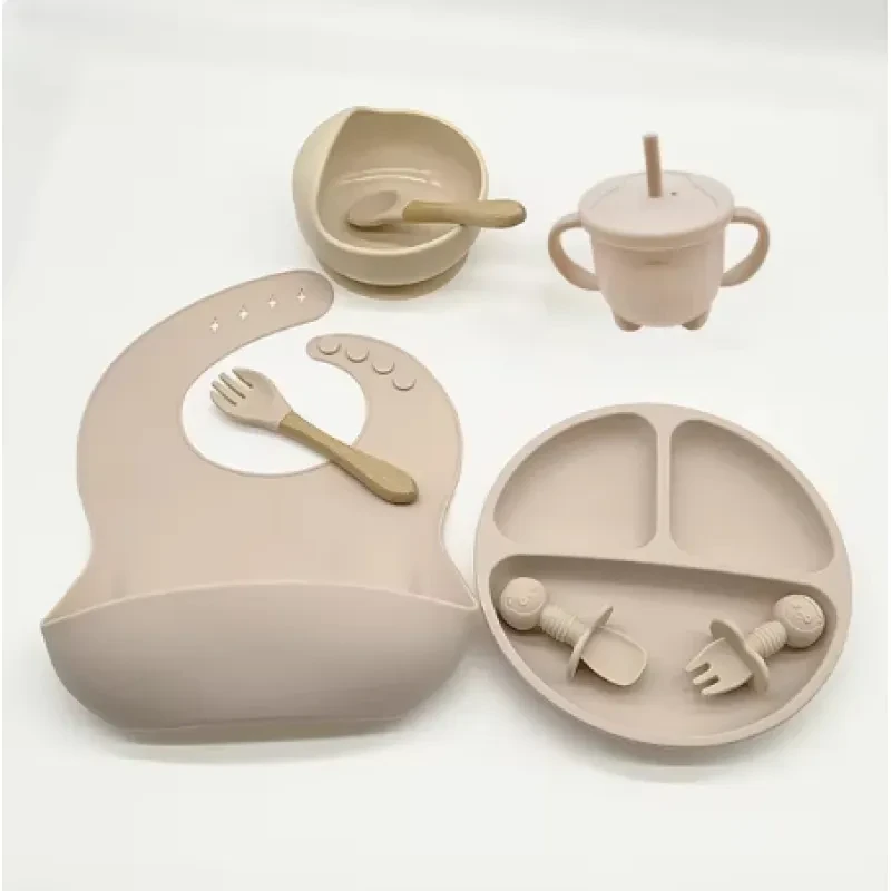 Baby Eat Learning Complementary Food Feeding Silicone Tableware