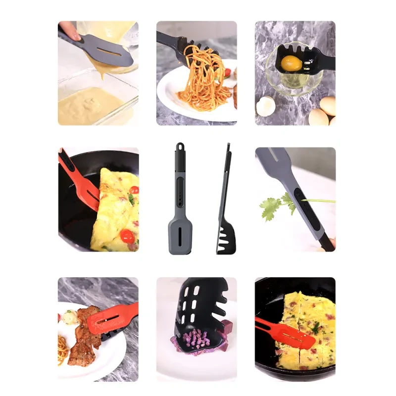 Stainless Steel Silicone Food Shovel Clip