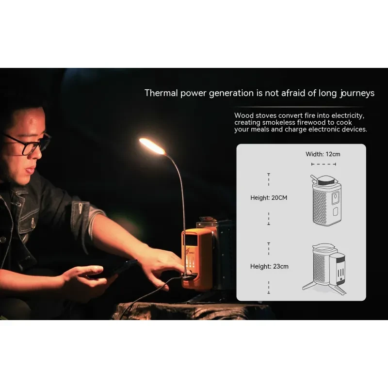 Bird Detection Thermal Power Generation Folding Camping Stove