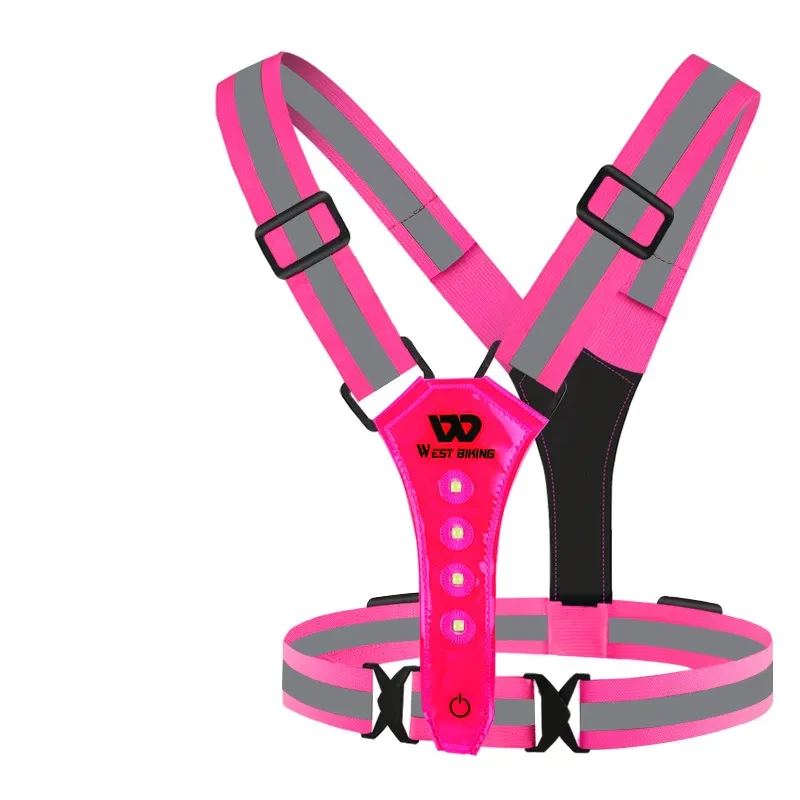 Outdoor Night Run Reflective Vest - LED Highlight Riding Warning Light