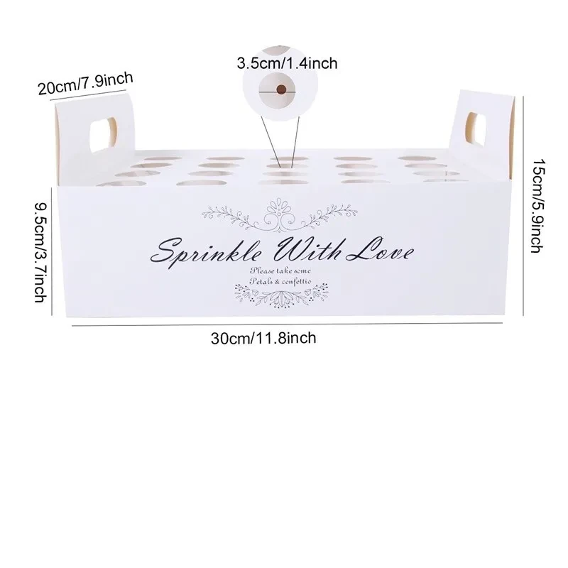 Wedding Confetti Cone Stand – 30-Card Kraft Paper Tube Holder