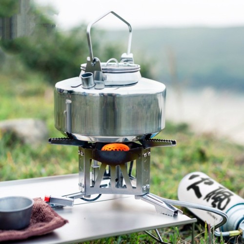 Outdoor Self-Driving Camping Stainless Steel Kettle
