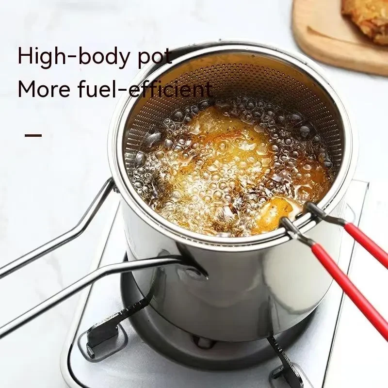 Deep Frying Pan Household 304 Stainless Steel