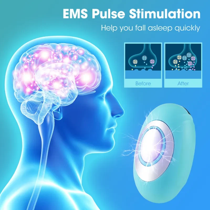 Smart Grip Micro Current Insomnia Help Device – Handheld Sleep Aid with EMS & 15-Speed Modes