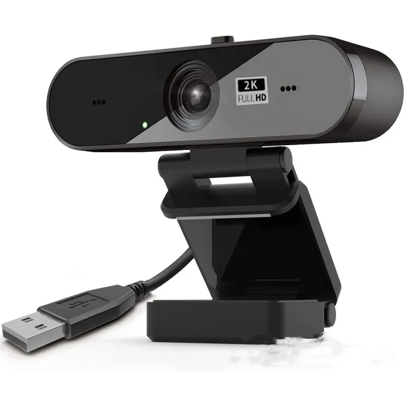 Computer HD Real-Time Conference Webcam – 2K USB Camera with Built-in Microphone