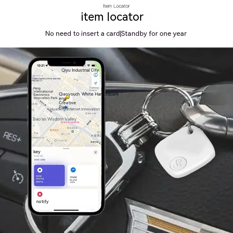 Bluetooth AirTag Tracking Device – Anti-Loss Locator Key Finder with Hanging Strap