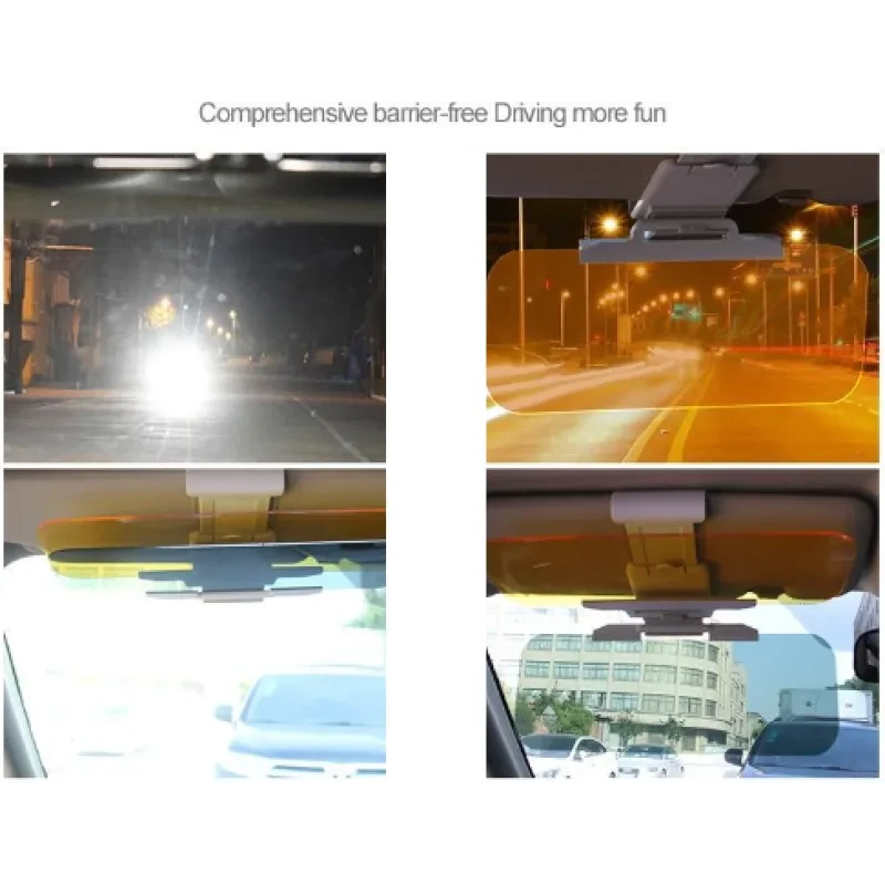 Car Driver Goggles – Dual-Use Day & Night Polarized Anti-Glare Sunshade Clip