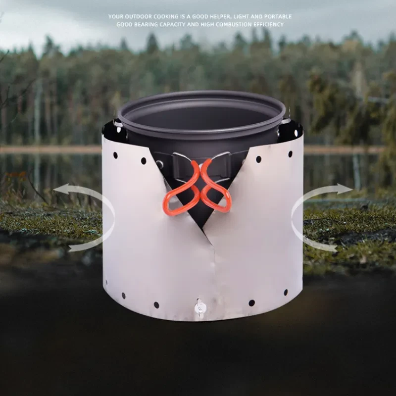 Pure Titanium Ultra-Thin Camping Windshield – Lightweight Foldable Stove Wind Shield