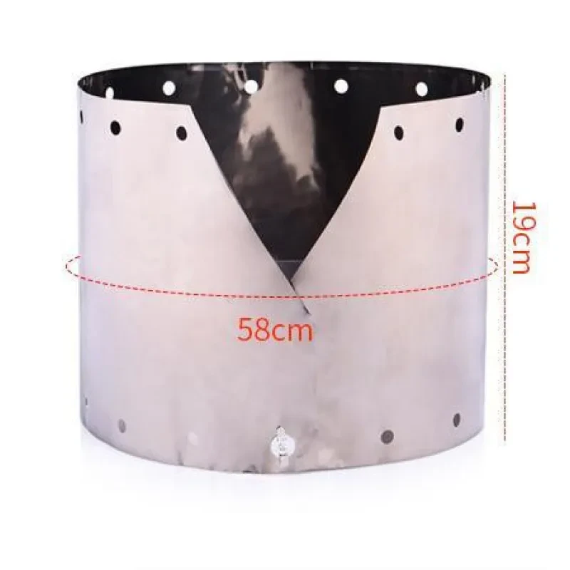 Pure Titanium Ultra-Thin Camping Windshield – Lightweight Foldable Stove Wind Shield