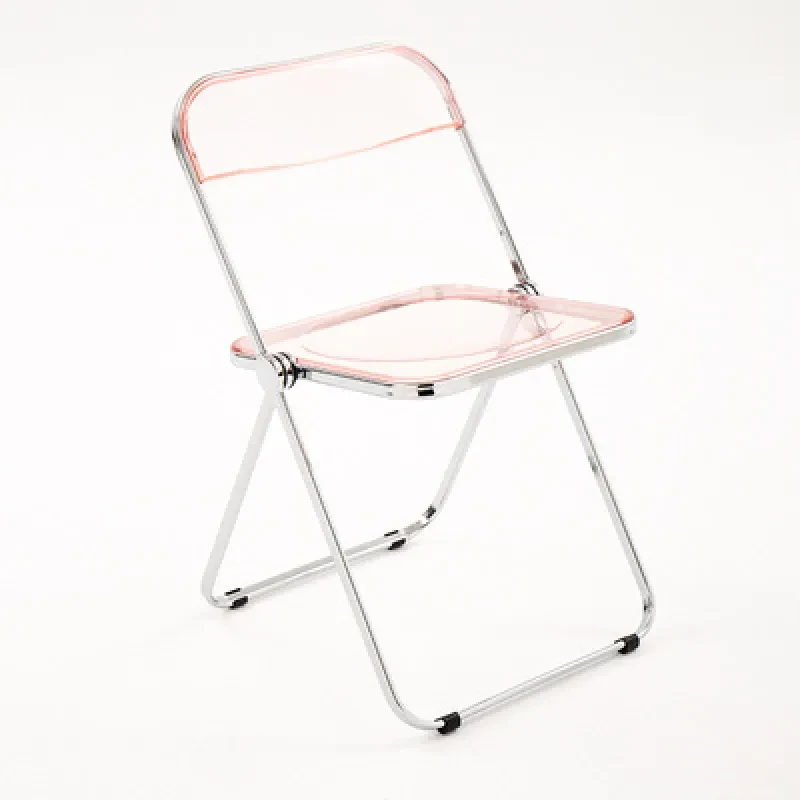 Transparent Folding Acrylic Chair – Modern Crystal Clear Stool
