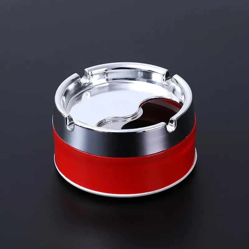 Sealed Windproof Rotating Stainless Steel Ashtray – Creative Smoke-Proof Decorative Ash Tray
