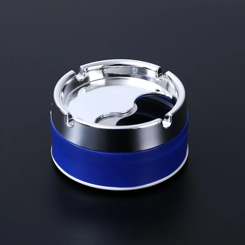 Sealed Windproof Rotating Stainless Steel Ashtray – Creative Smoke-Proof Decorative Ash Tray