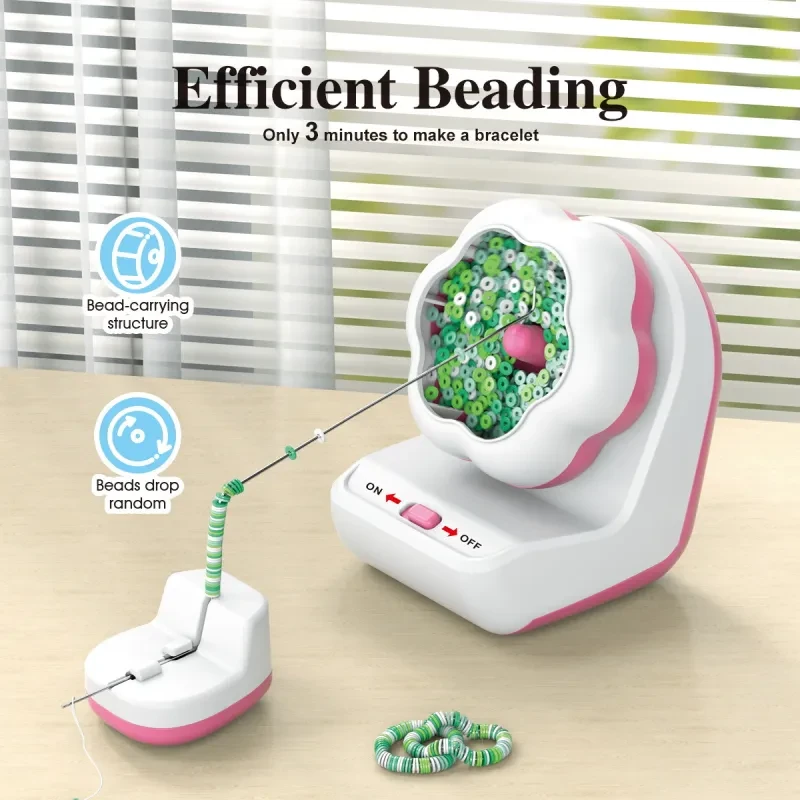 Electric Automatic Bead Stringing Machine – Educational DIY Beading Toy for Kids