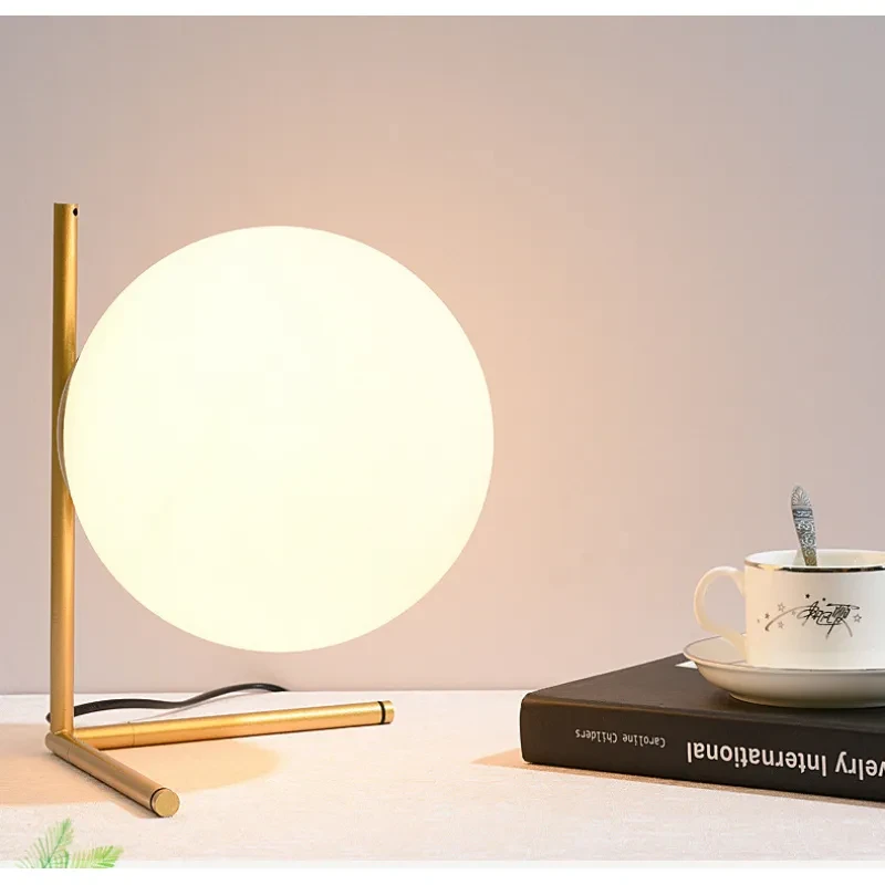 Glass Ball Table Lamp - Bedroom Bedside Lamp