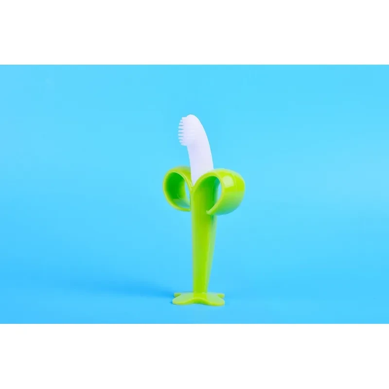 3D Banana Baby Teether β Silicone Infant Teething Stick & Toothbrush | Soft Molar Teether for Gums Relief