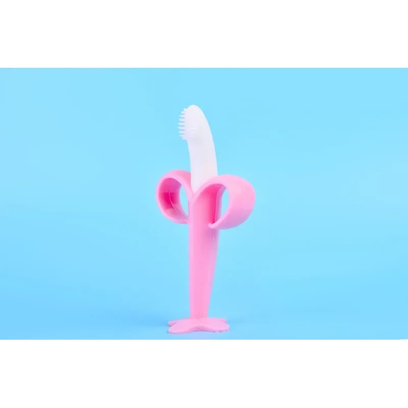 3D Banana Baby Teether β Silicone Infant Teething Stick & Toothbrush | Soft Molar Teether for Gums Relief