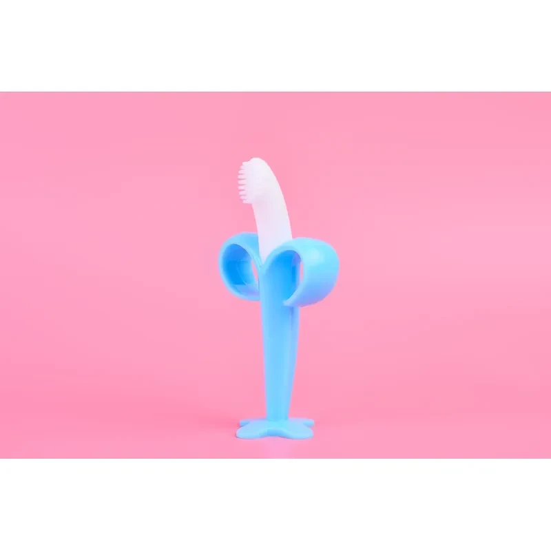 3D Banana Baby Teether β Silicone Infant Teething Stick & Toothbrush | Soft Molar Teether for Gums Relief
