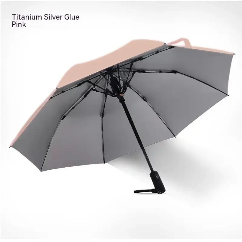 USB Power Bank Umbrella with Built-in Fan – Summer Cooling Golf Umbrella, UV Protection, Rechargeable