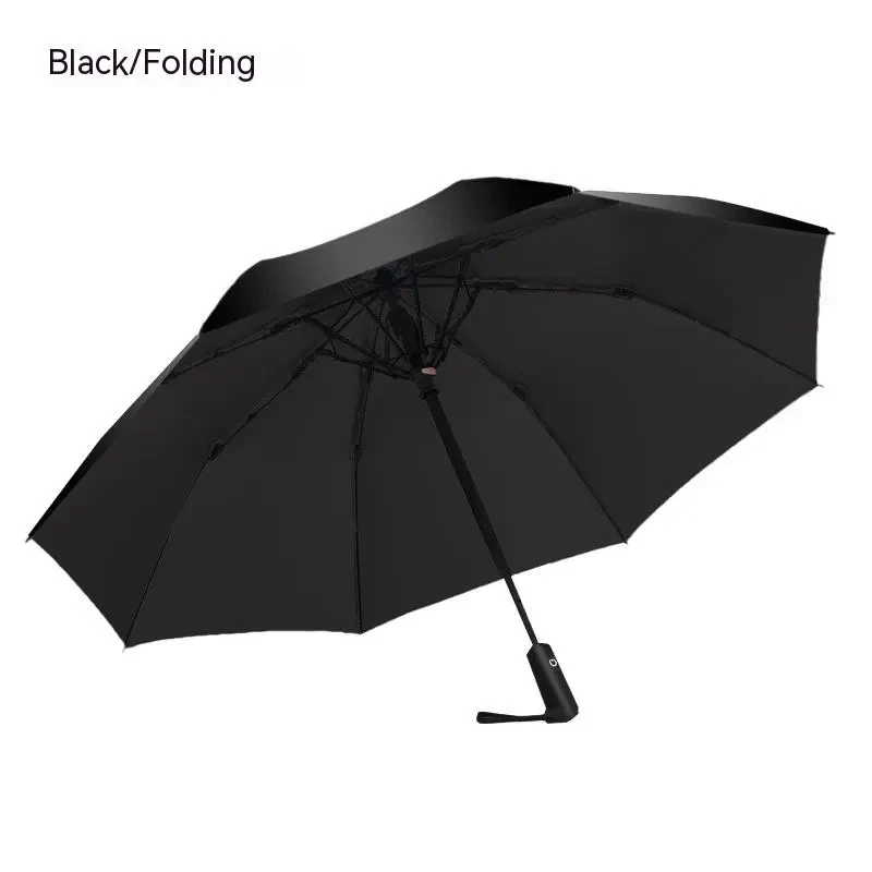USB Power Bank Umbrella with Built-in Fan – Summer Cooling Golf Umbrella, UV Protection, Rechargeable