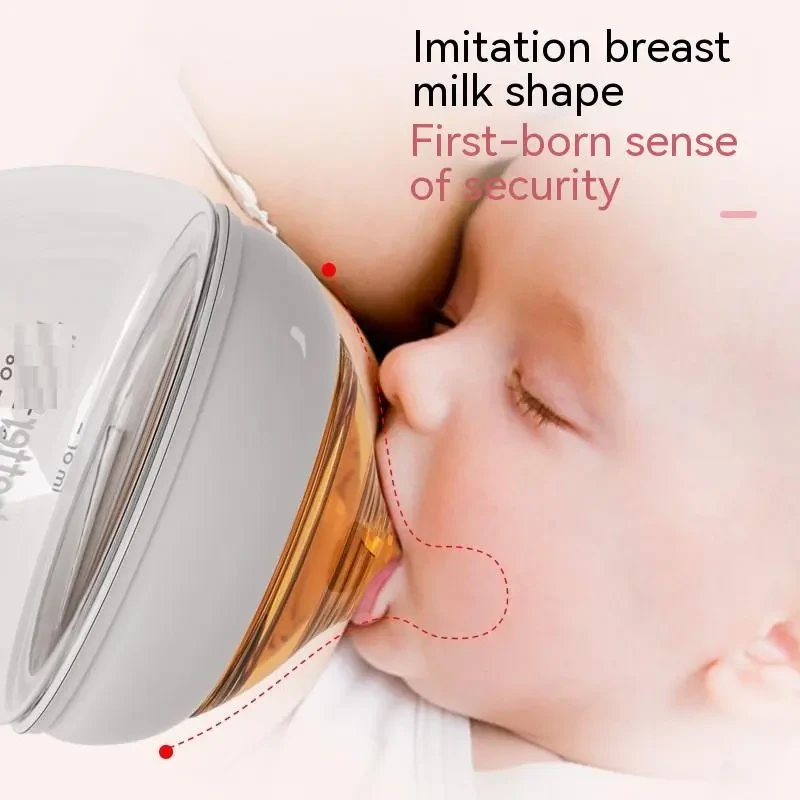 Newborn Glass Choke-Proof Wide Mouth Baby Feeding Bottle