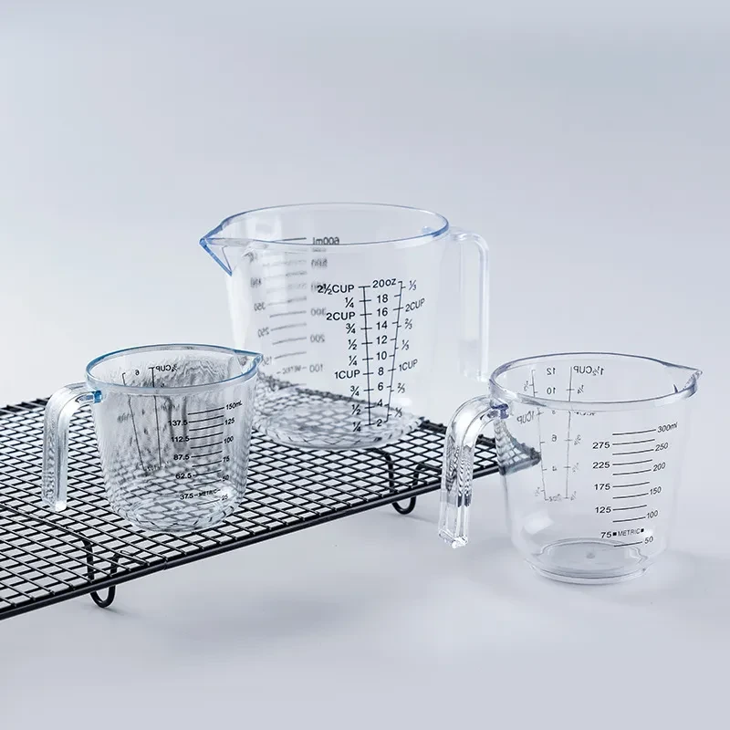 Thickened Plastic Measuring Cups with Scale – Transparent Measuring Cylinder