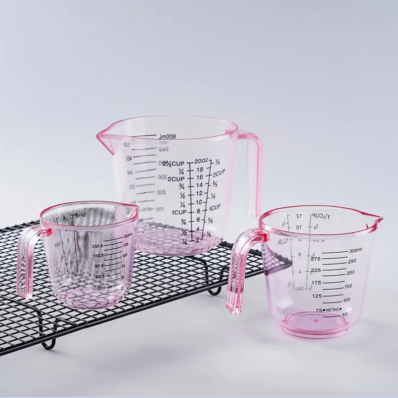 Thickened Plastic Measuring Cups with Scale – Transparent Measuring Cylinder