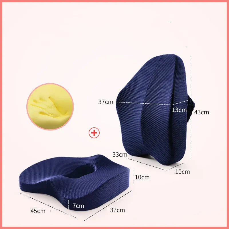 Waist Rest Seat Cushions Suit – Memory Foam Car Cushion for Comfort Support