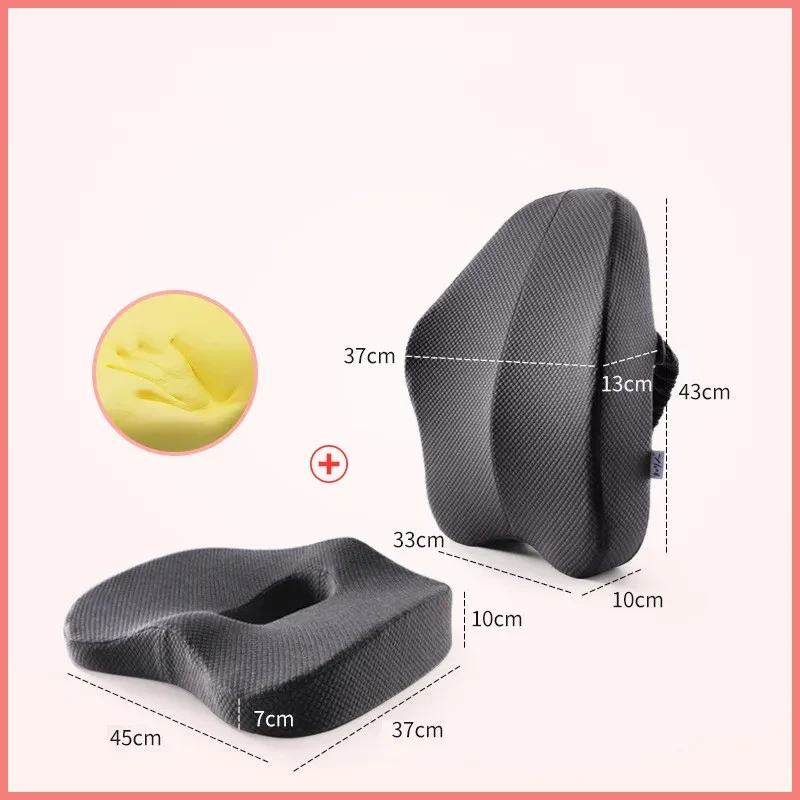 Waist Rest Seat Cushions Suit – Memory Foam Car Cushion for Comfort Support