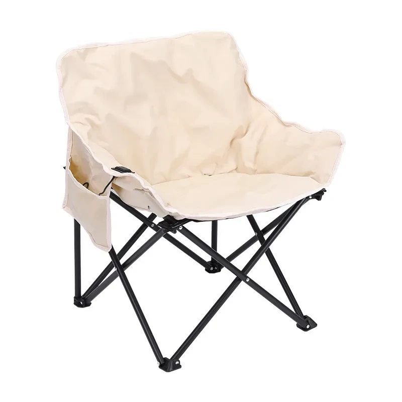 Heating Camping Chair – Foldable Thickened Moon Seat with USB Back Warmer