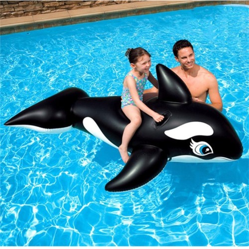 Inflatable Whale Float – Giant PVC Water Mount with Handle and Patch Kit