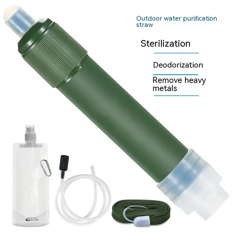 Portable Ultrafiltration Water Purifier – Camping Survival Filter with Carbon Fiber System