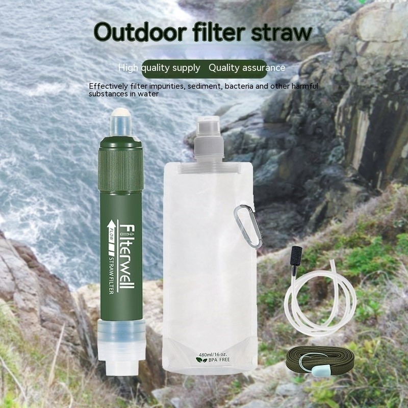 Portable Ultrafiltration Water Purifier – Camping Survival Filter with Carbon Fiber System