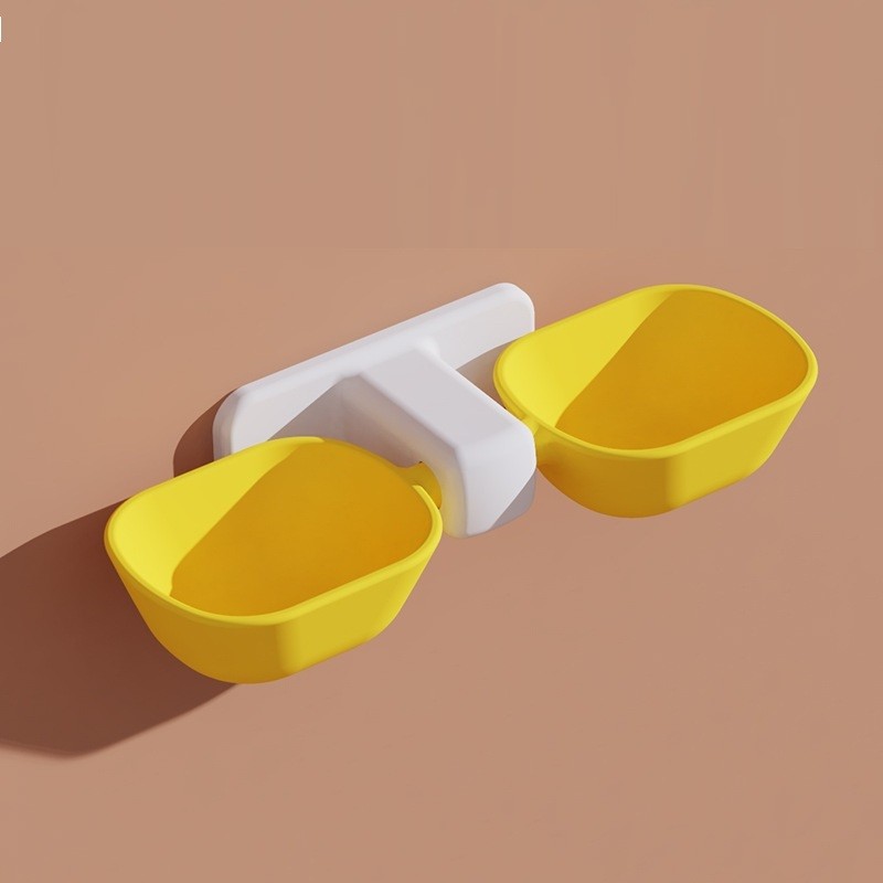 Pet Food Feeder – Wall-Mounted Double Bowls for Cats and Dogs Feeding