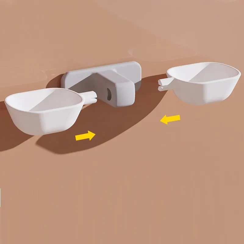 Pet Food Feeder – Wall-Mounted Double Bowls for Cats and Dogs Feeding