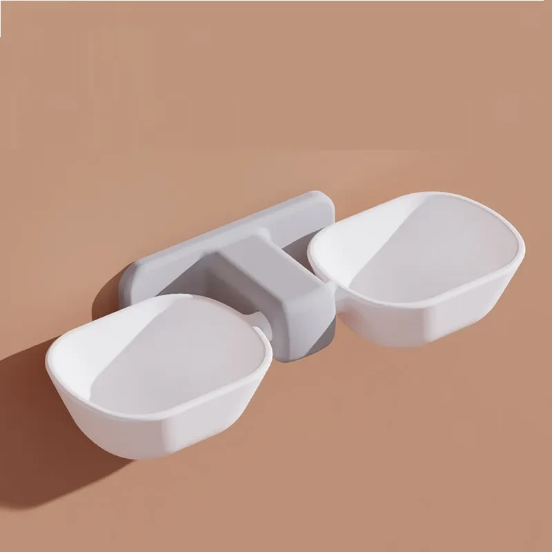 Pet Food Feeder – Wall-Mounted Double Bowls for Cats and Dogs Feeding