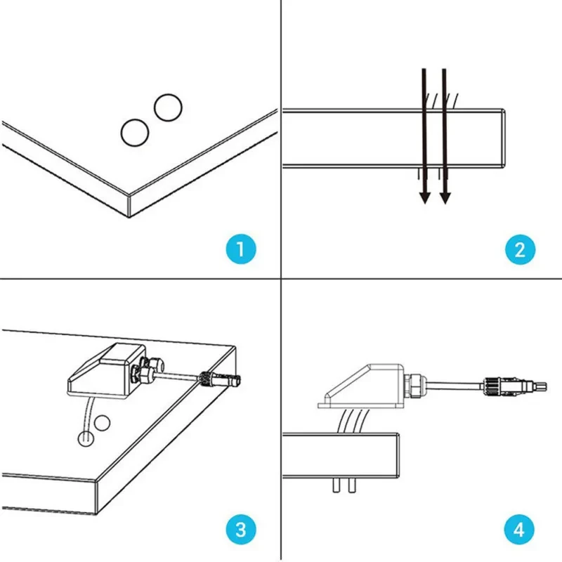 Solar Panel Mounting Bracket with Junction Box – No-Drill Installation for RVs, Yachts & Flat Roofs