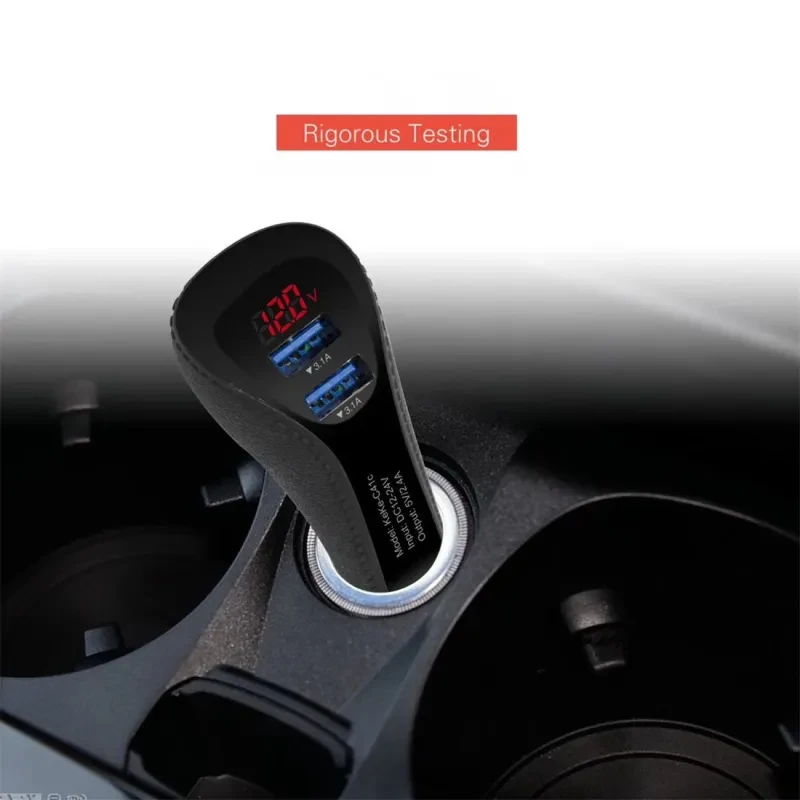 Multifunctional Digital Display Car Charger β Dual USB, Voltage & Current Display, Universal Fit