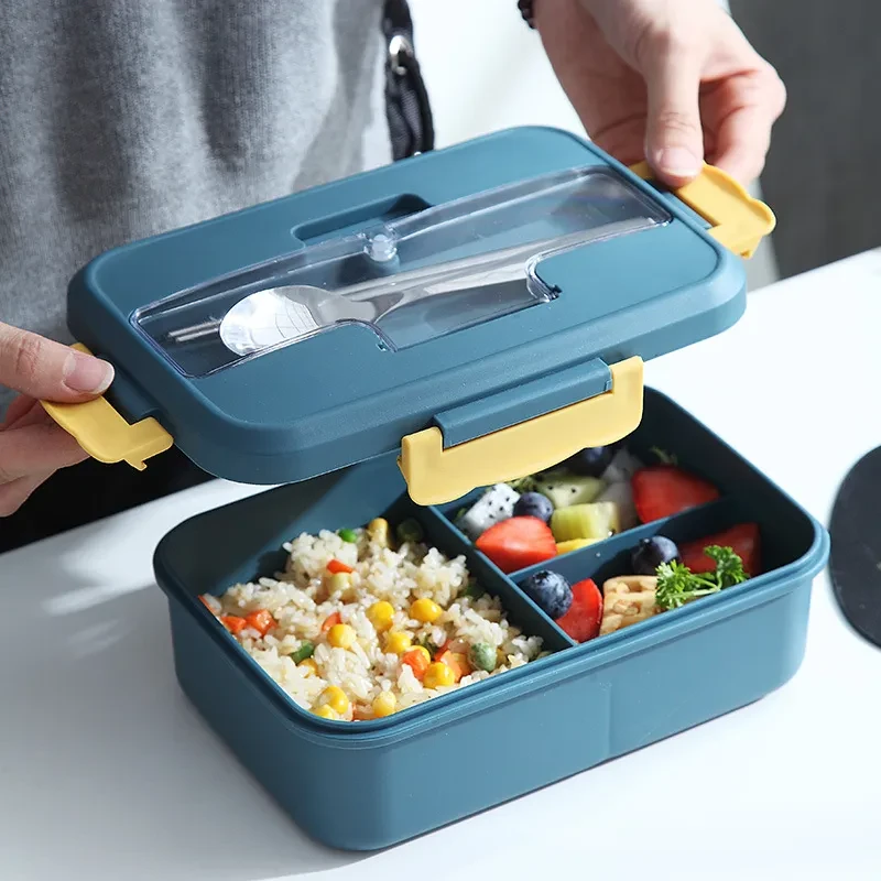 Microwaveable Wheat Straw Bento Box β 1200mL Eco-Friendly Lunch Container