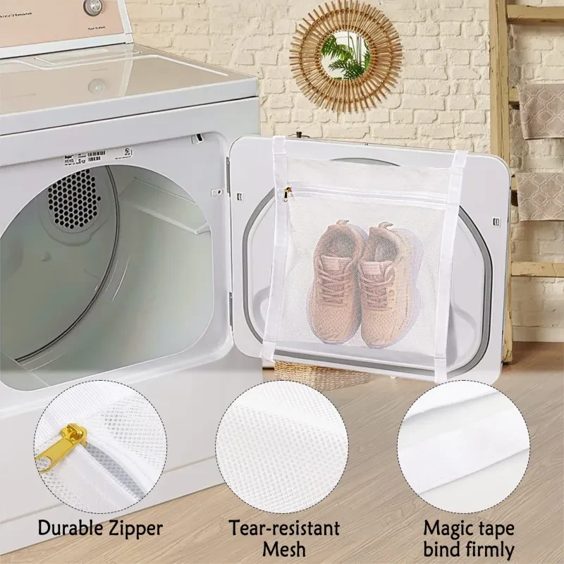 Washing Machine Sports Shoes Drying Bag – Convenient Polyester Shoe Drying Bag for Laundry