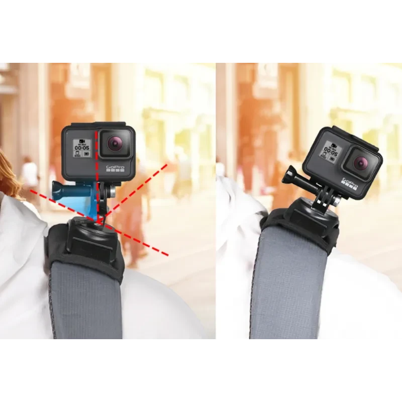 Sports Camera Backpack Fixed Shoulder Strap – Universal Clip Mount for Action Cameras