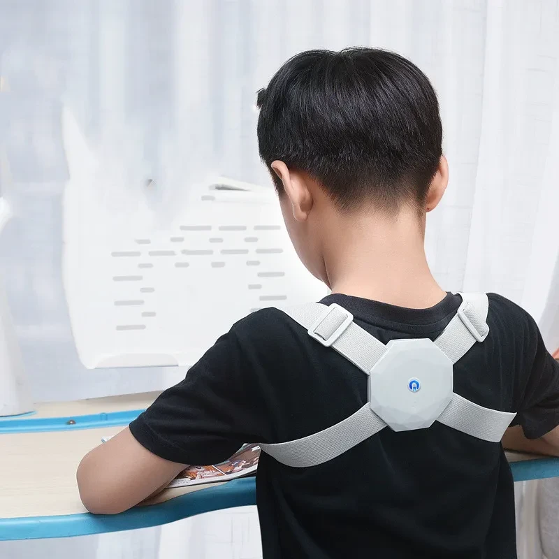 Smart Posture Corrector for Kids & Adults – Anti-Humpback Back Brace with Display & USB Charging