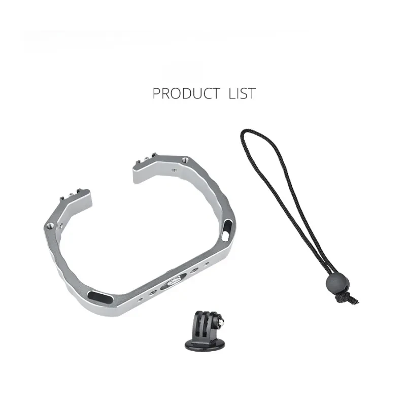 Vlog Bracket for Sports Camera – Aluminum Alloy Diving Photography Mount with Cold Shoe and Threaded Holes