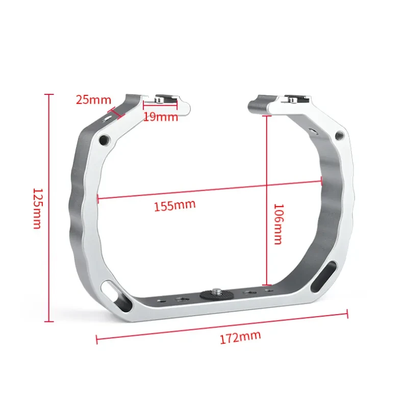 Vlog Bracket for Sports Camera – Aluminum Alloy Diving Photography Mount with Cold Shoe and Threaded Holes