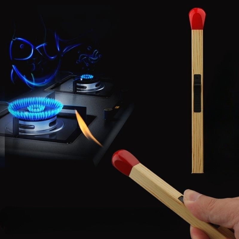 Tiktok Practical Lengthened Match Stick Burning Torch – Kitchen Gas Stove Inflatable Metal Lighter