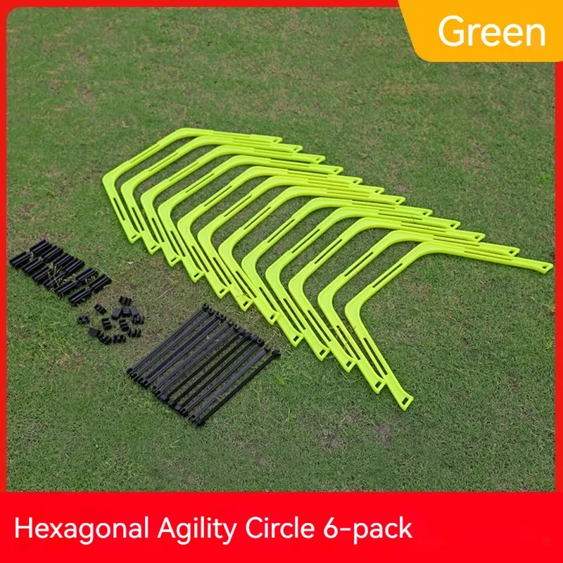 Foldable Hexagon Agility Rings – 6PCS Football Speed Training Equipment
