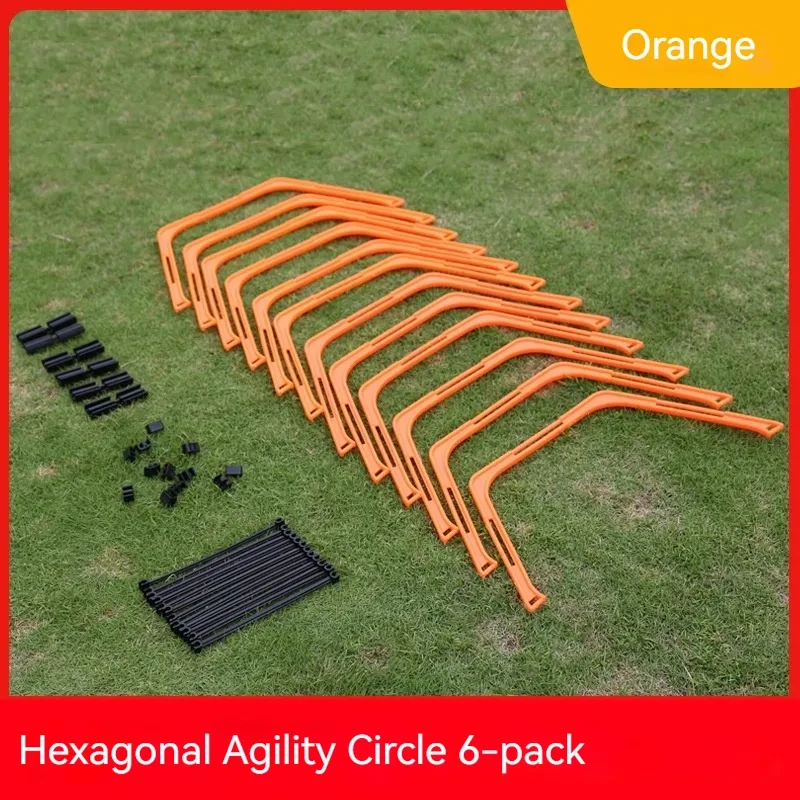 Foldable Hexagon Agility Rings – 6PCS Football Speed Training Equipment