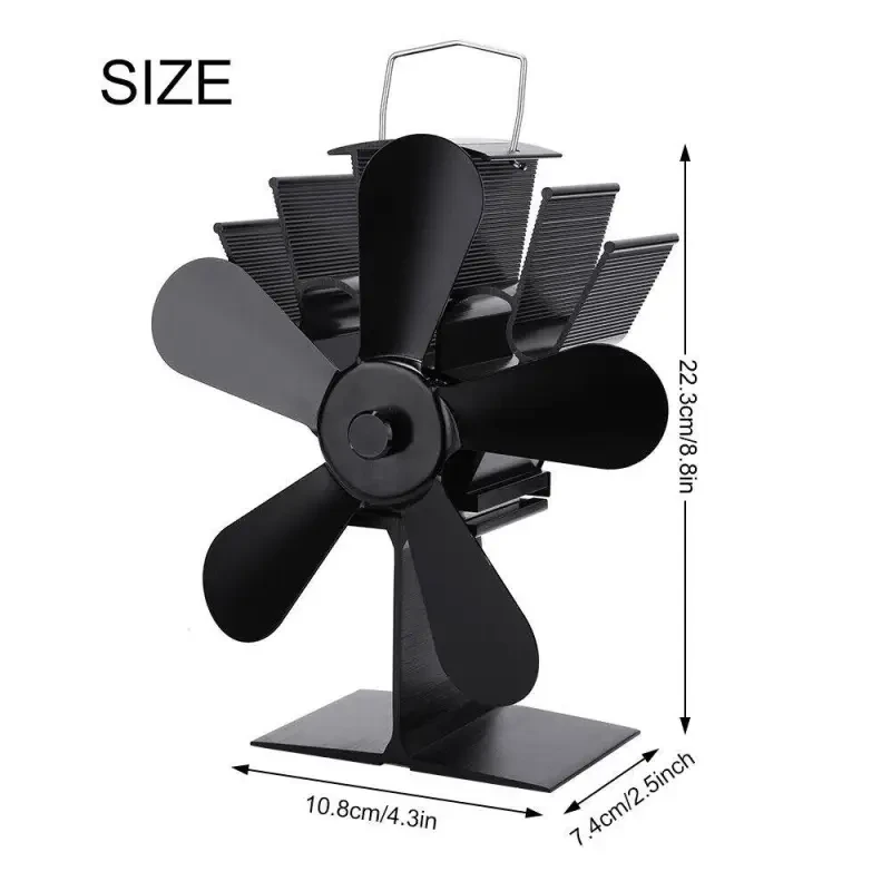 Eco Heat-Powered Wood Stove Fan