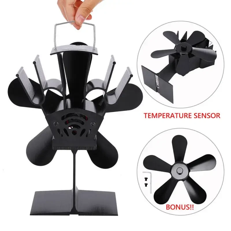 Eco Heat-Powered Wood Stove Fan